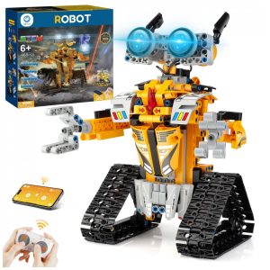Sillbird Kit de Robótica Construível com Controle Remoto - 468 Peças STEM para Crianças a Partir de 8 Anos - Amarelo e Cinza