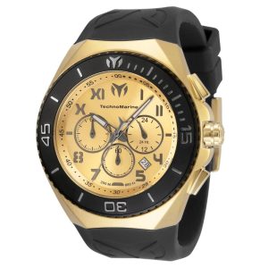 Relógio Masculino TechnoMarine Manta Ocean Invicta TM220017 Preto e Dourado