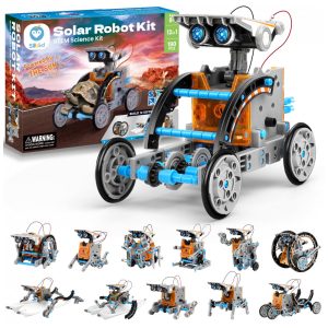 Kit STEM Robô Solar de Montar Sillbird 12 em 1 Cinza com 190 Peças – Energia Solar