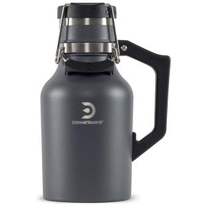 DrinkTanks Cooler Portátil para Garrafas de cerveja com Isolamento Duplo Aço Inox Preto