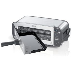 Torradeira Elétrica 2 em 1 com Painel de Cntrole Digital 1500W 110v NINJA ST101 Prateado