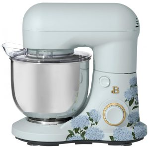 Batedeira planetária Beautiful 50L azul floral com tigela inox 12 velocidades cabeça basculante 300W 110V