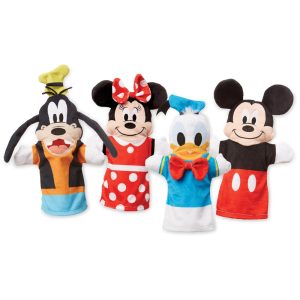 Kit de 4 Fantoches de Mão Tema Disney Mickey Mouse e Amigos para Crianças Acima de 2 Anos Melissa & Doug