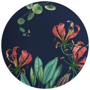 Prato para Aperitivo de 16 cm Estilo Moderno com Formato Redondo e Material de Porcelana Villeroy Boch Azul Colorido