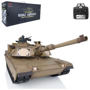 Tanque Militar de Controle Remoto M1A2 Abrams 3918 RTR Escala 1:16 Heng Long.