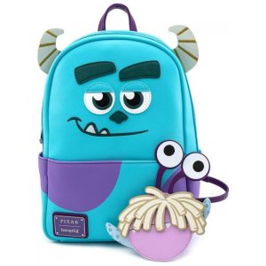 Mochila Escolar Infantil Loungefly Disney Sulley Monstrar S A para Crianças a Partir de 10 Anos Azul