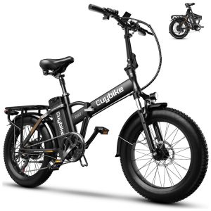 Bicicleta Elétrica Dobrável bluebiko F6B com Motor Brushless 750W (Pico 1000W) Bateria Removível 48V 20Ah Freios a Disco Duplos e Sistema de Transmissão 7 Velocidades e autonomia de 128km Preto F6B