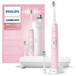 ProtectiveClean Escova de Dentes Elétrica recarregável com ponta de escova extra 1 unidade rosa PHILIPS SONICARE HX6462 06 Rosa