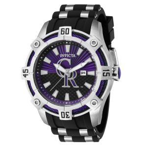 Relgio Invicta Masculino MLB Colorado Rockies em Ao Preto de 52mm - ZG-43267