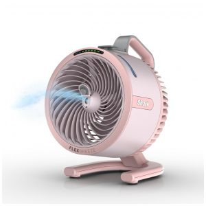 Ventilador portátil Shark FlexBreeze HydroGo Pro Peony 5 velocidades névoa evaporativa dry-touch uso interno e externo 110V
