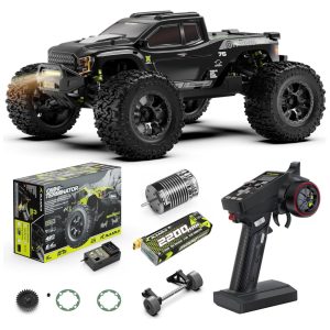 Carro RC Off Road de Alta Velocidade Escala 1:10 Atinge 80 km/h para Adultos e Adolescentes RIAARIO Preto