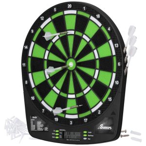 Jogo de Dardos Eletrônico Alvo Compacto8 Jogadores Fat Cat Preto e Verde