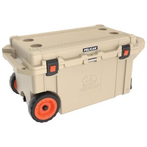 Cooler Térmico Portátil 80 Litros com Alça e Rodas Pelican Marrom