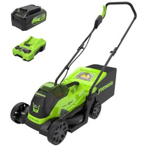 Cortador de Grama Sem Fio Greenworks 24V Brushless Bateria 4.0Ah e Carregador Inclusos