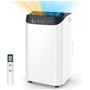Ar-condicionado Portátil 14000 BTU com Aquecedor Controle Remoto Unidade Inteligente de Refrigeração 4 em 1 com Aquecimento Humhold