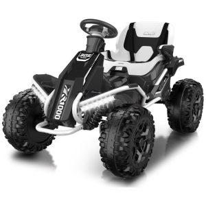 Quadriciclo Elétrico infantil 4x4 24V com Controle Remoto para Pais até 72 km/h ANPABO Branco