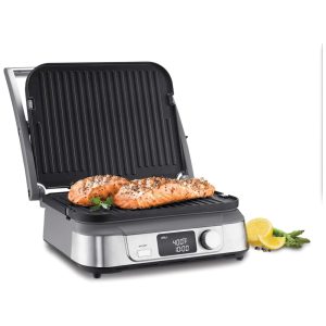 Churrasqueira ill Aço Inox Elétrica 110v CUISINART GR 5B Prateado