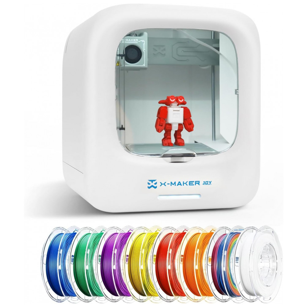 Impressora 3D para Crianças e Iniciantes, Conjunto de 8 Filamentos PLA, Biblioteca de Brinquedos Modificáveis, Controle por Aplicativo WiFi, AOSEED