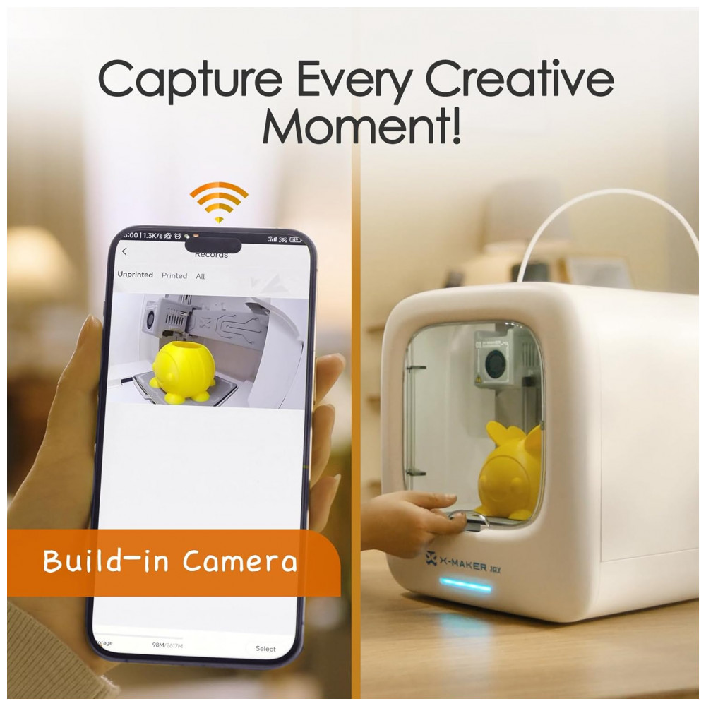 Impressora 3D para Crianças e Iniciantes, Conjunto de 8 Filamentos PLA, Biblioteca de Brinquedos Modificáveis, Controle por Aplicativo WiFi, AOSEED - Imagem 7