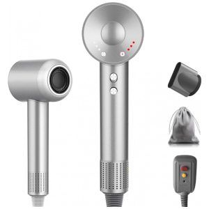 Secador de Cabelo Secagem Rápida em 3 Minutos a 160.000 RPM Profissional de Alta Velocidade com 200 Milhões de Íons Negativos Baixo Ruído Controle