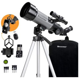Telescópio Refrator Portátil Celestron 70mm DX: Ideal para Iniciantes. Óptica de Vidro Totalmente Revestida Adaptador de Celular para Digiscoping.