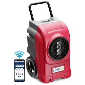 Desumidificador Industrial de 127 Litros para Ambientes Amplos com Bomba e Mangueira de Drenagem AlorAir Vermelho