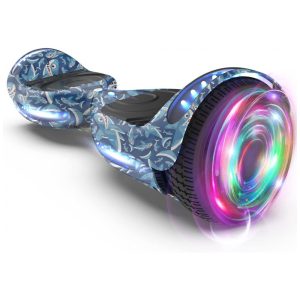 Hoverboard Certified HS2.01 Baby Shark com Roda Flash Bluetooth Luzes de LED e Autoequilíbrio