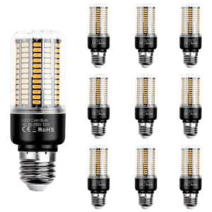 Kit 10 Lâmpadas LED Milho E27 5W 9W 15W 20W Luz Quente e Fria 1000-2000 Lumens Econômicas para Iluminação Residencial e Comercial,PAZWAHF