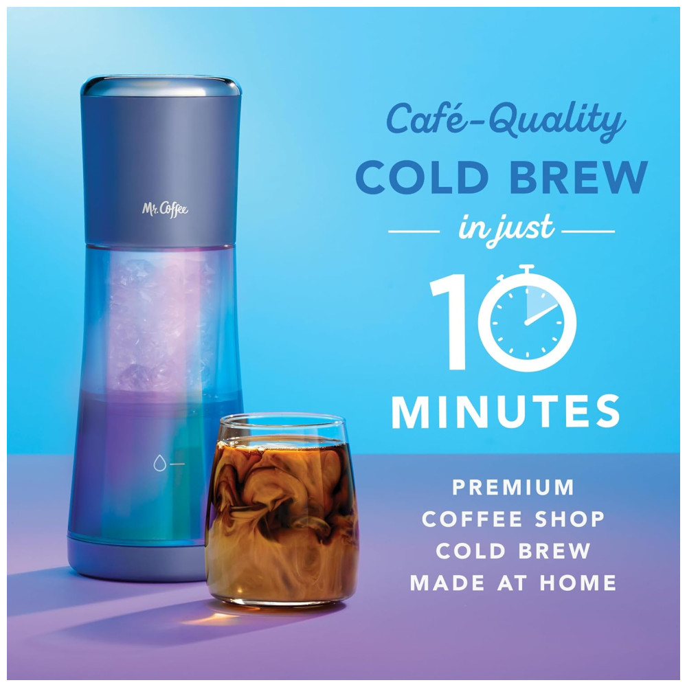 Máquina de Café Mr. Coffee® Express Cold Brew Máquina para Café Gelado em 10 Minutos Cor Índigo. - Imagem 2