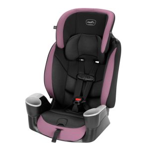 Assento Veicular 2 em 1 Evenflo Maestro Sport Encosto Alto Cinto 5 Pontos Para Crianças de 2 a 8 Anos Rosa Whitney