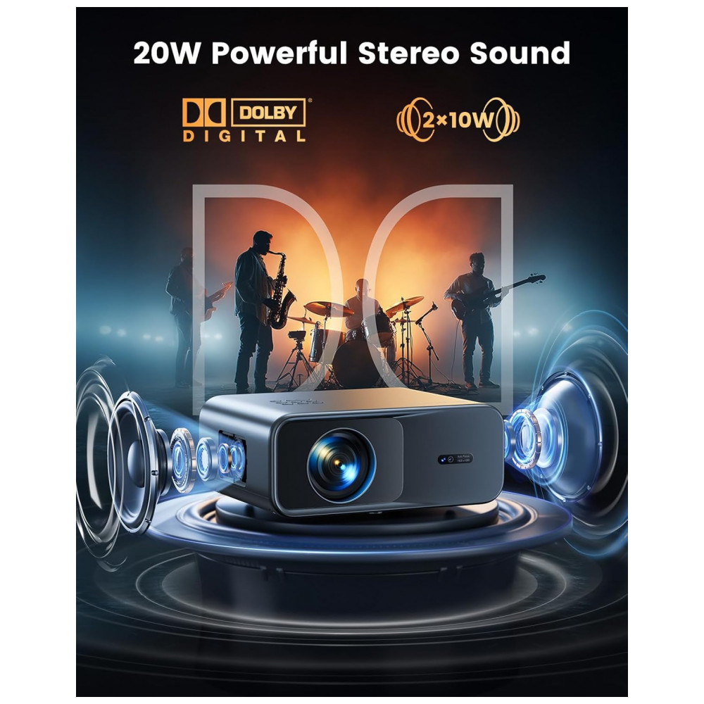 Projetor Inteligente Oficial Google TVSmart 4K Wi-Fi Bluetooth WIMIUS G1 Cinza - Imagem 3