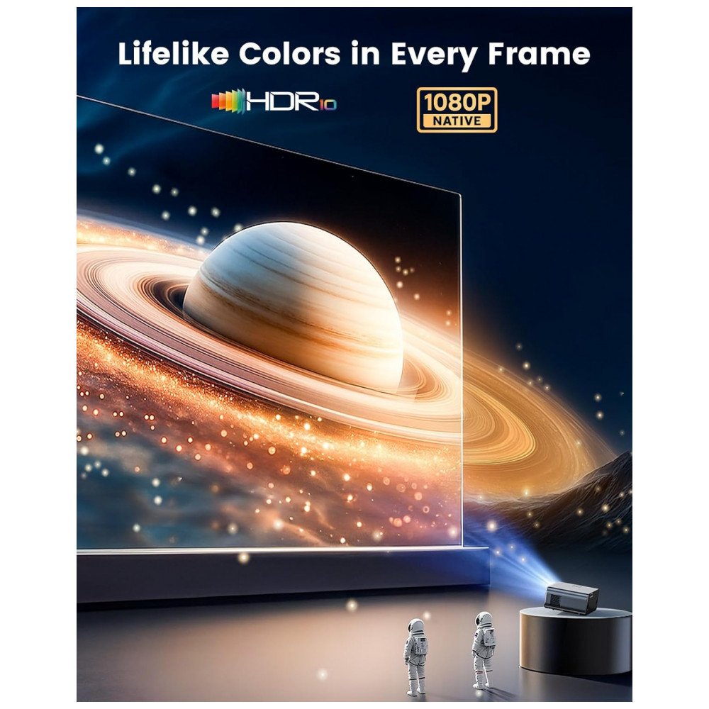 Projetor Inteligente Oficial Google TVSmart 4K Wi-Fi Bluetooth WIMIUS G1 Cinza - Imagem 4