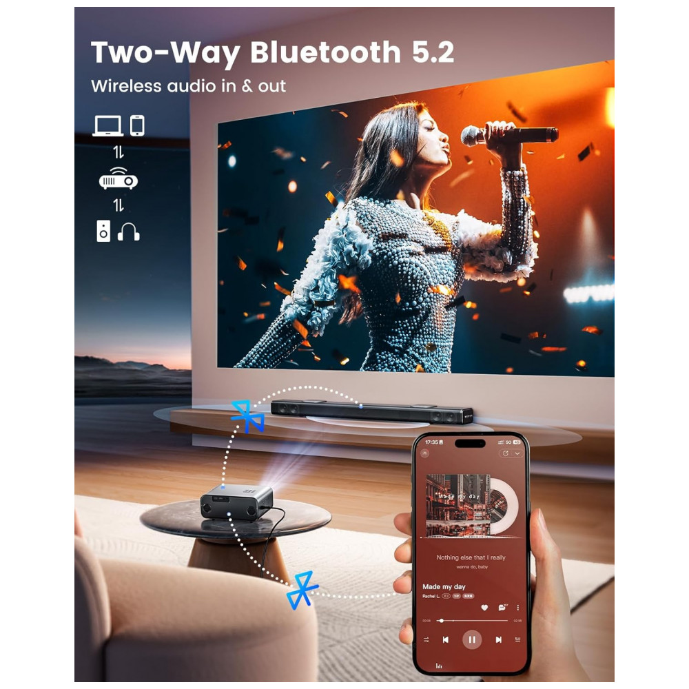 Projetor Inteligente Oficial Google TVSmart 4K Wi-Fi Bluetooth WIMIUS G1 Cinza - Imagem 6