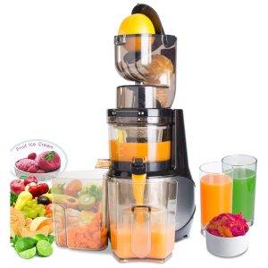 Centrifuga de Frutas com Baixa Velocidade 3 Filtros e Calha Larga de 80mm 110V 300W VITALISCI Prata