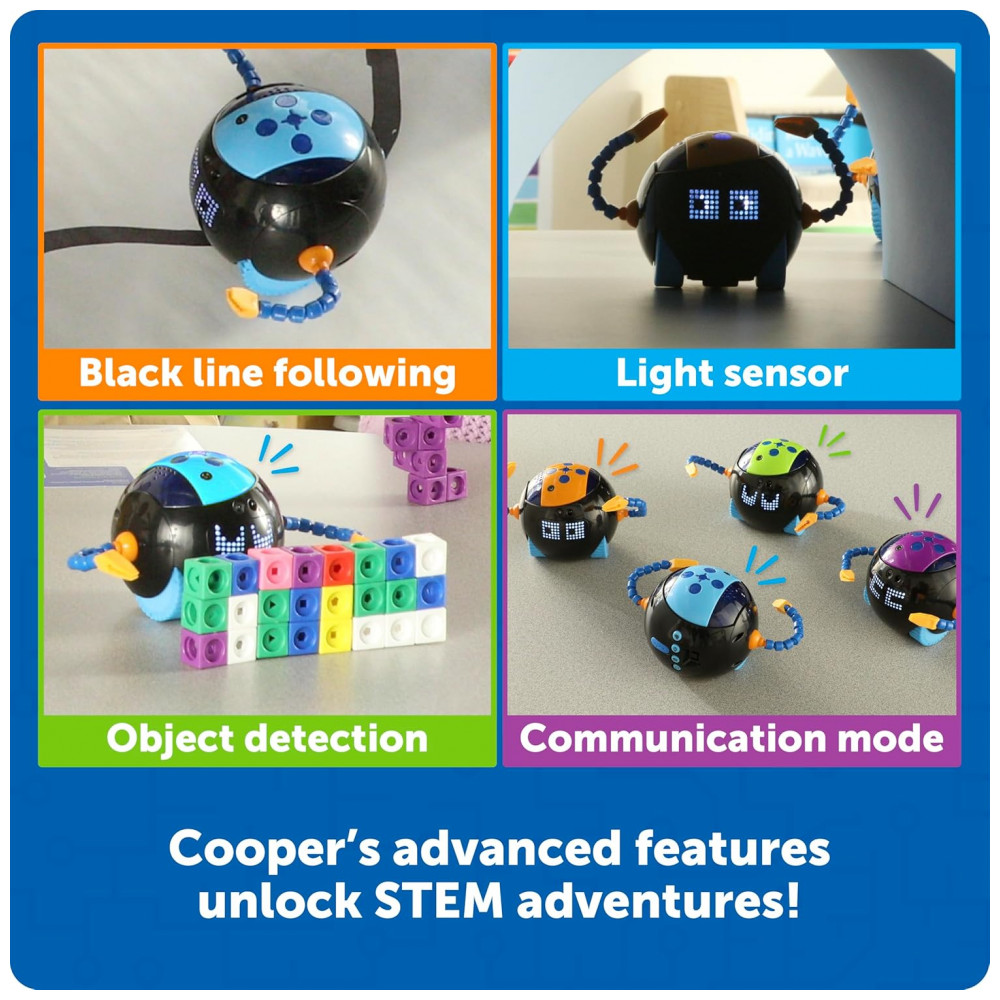 Learning Resources Cooper o Robô STEM - Codificação para Crianças, Brinquedos Educacionais, Robótica, Programação Montessori - Imagem 3