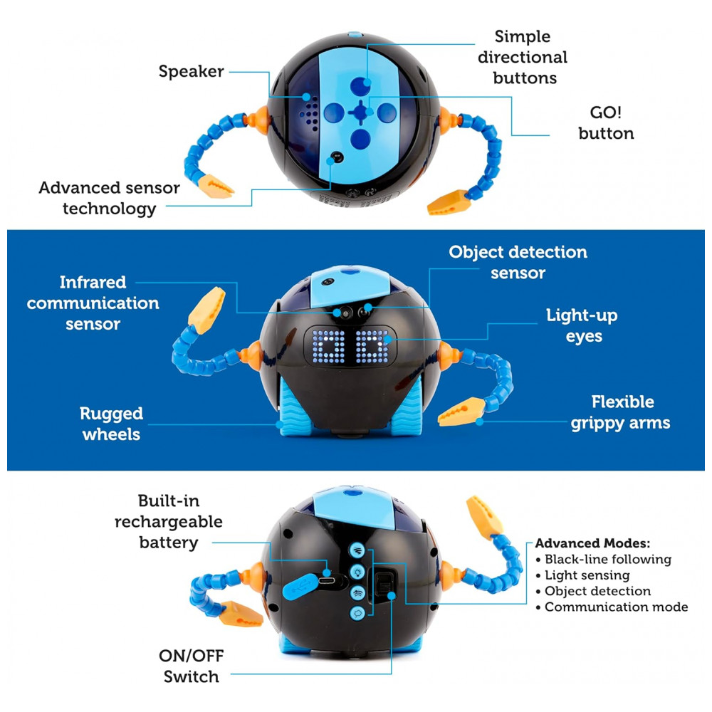 Learning Resources Cooper o Robô STEM - Codificação para Crianças, Brinquedos Educacionais, Robótica, Programação Montessori - Imagem 4