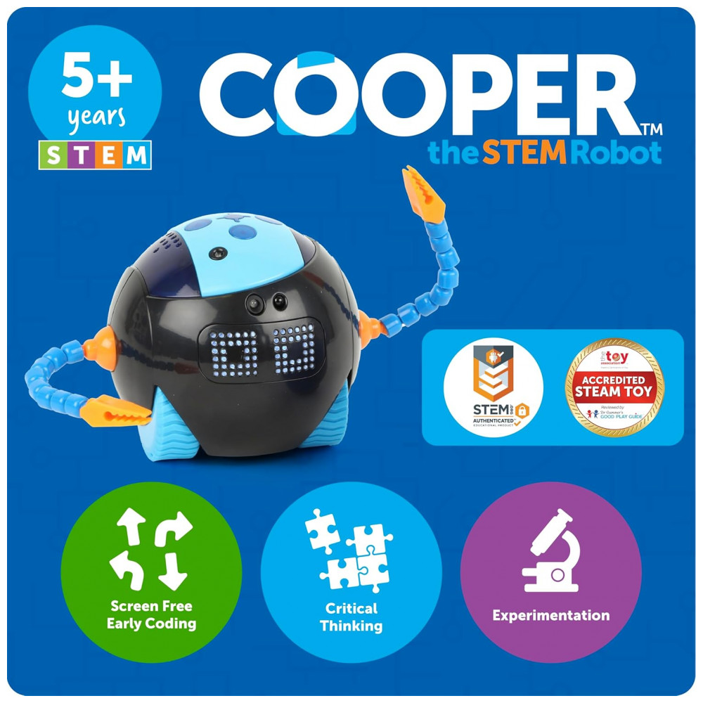Learning Resources Cooper o Robô STEM - Codificação para Crianças, Brinquedos Educacionais, Robótica, Programação Montessori - Imagem 5