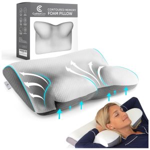 Travesseiro Ortopédico para Cervical com Memória Ergonômica 60 x 1 UN CUSHIONCARE Branco