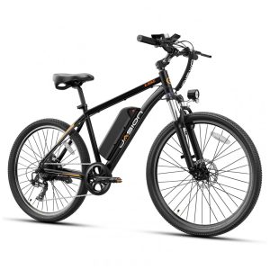 Bicicleta Elétrica Jasion EB5 Dark 1000W Motor Brushless Bateria Removível 360Wh Pneus 66cm 7 Marchas Suspensão Dianteira 110V