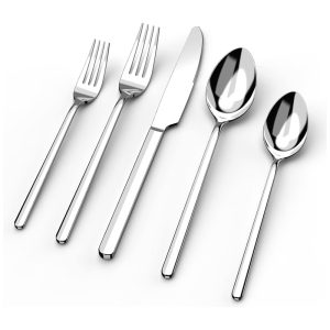 Jogo de Talheres KINGSTONE 20 Peças em Inox 18/10 p/ 4 Pessoas - Acabamento Brilhante - Resistente à Ferrugem - Pode ir na Máquina - Perfeito para Casa