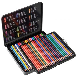48 lápis de cor de alta qualidade para colorir para adultos Série Soft Series para Artistas com Núcleos de Chumbo VibrantesRAAM REFINED
