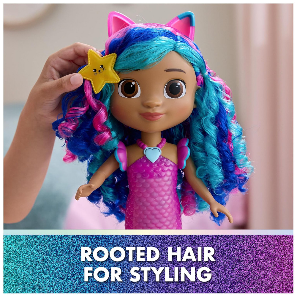 Gabbys Dollhouse The Movie, Boneca Sereia Canta Brilha Gabby, Brinquedo Sereia à Prova D'Água com Luzes e Sons, para Meninas e Meninos,Spin Master - Imagem 6