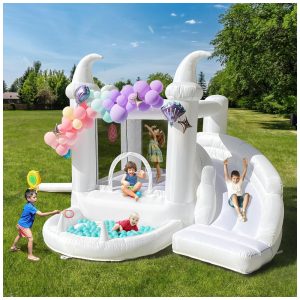 Parque Aquático Inflável com Piscina e Escorregador Inflável e Portátil - Cessbong