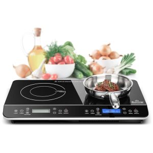 Cooktop de Indução Elétrico com Display LCD e Queimador Duplo 110V 1800W Duxtop 9620LS Preto