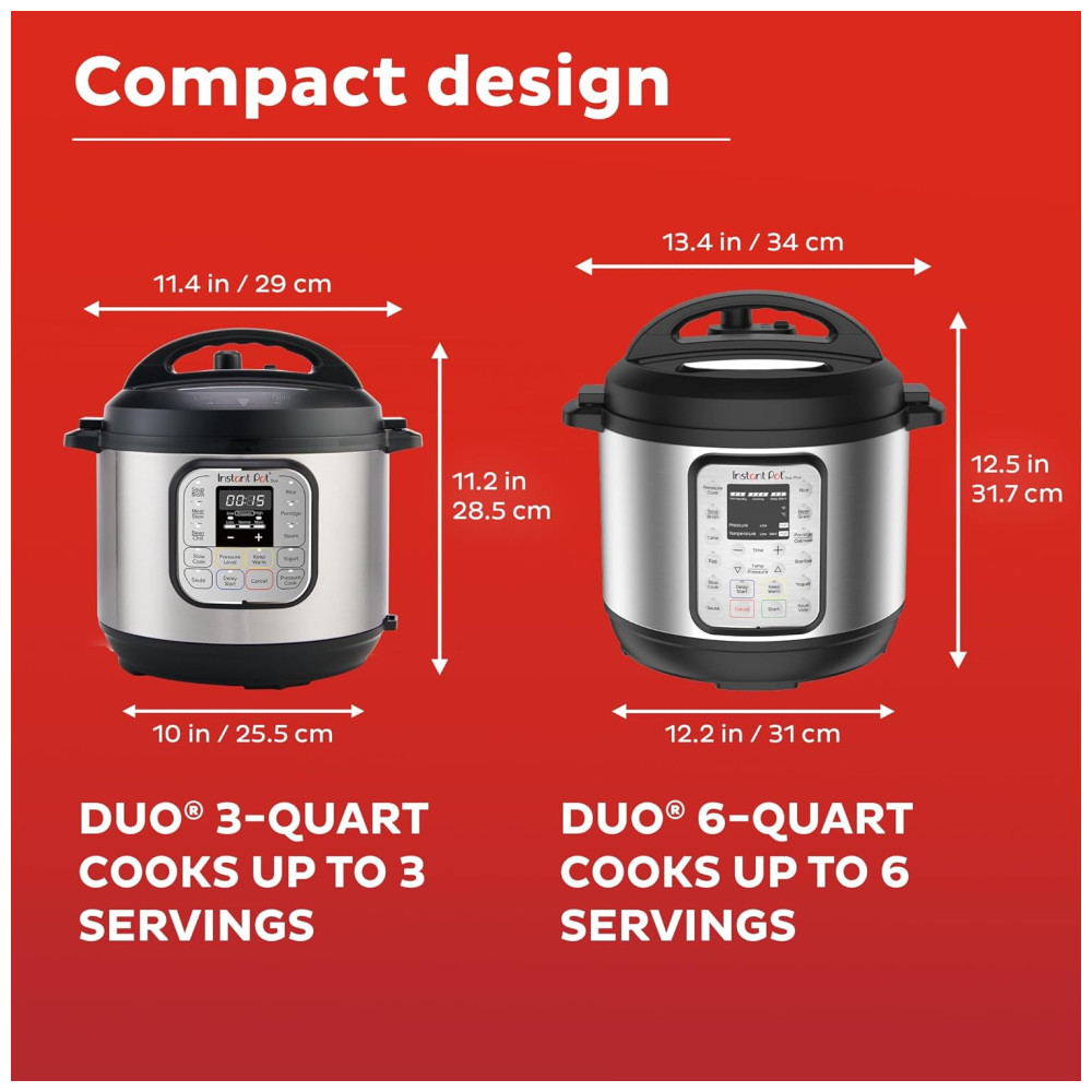 Panela de Pressão Elétrica 2.8L Programável 7 em 1, Inclui Aplicativo Gratuito com Mais de 1900 Receitas, 110V 700W, Instant Pot Duo, Prata - Imagem 6