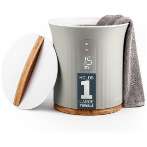 Aquecedor de Toalha Elétrico com com Display LED e Temporizador Ajustável 110V Live Fine Branco