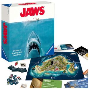 Jogo de Tabuleiro Jaws da Ravensburger: Diversão e Adrenalina em 120m de Estratégia e Suspense para Fãs de Tubarões!