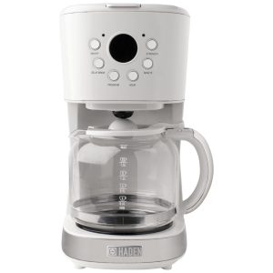 Cafeteira Elétrica Programável Retro Capacidade 1.5L Aço Inox Branca 110v HADEN 75061 Branco