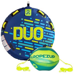 Boia Rebocável para 1 a 2 Pessoas com 4 Alças e Gancho de Reboque ZUP Duo Azul