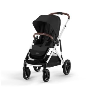 Carrinho de Bebê Duplo Modular com Mais de 20 Configurações e Inclui Cesto de Compras Removível Cybex Gazelle S Preto e Marrom